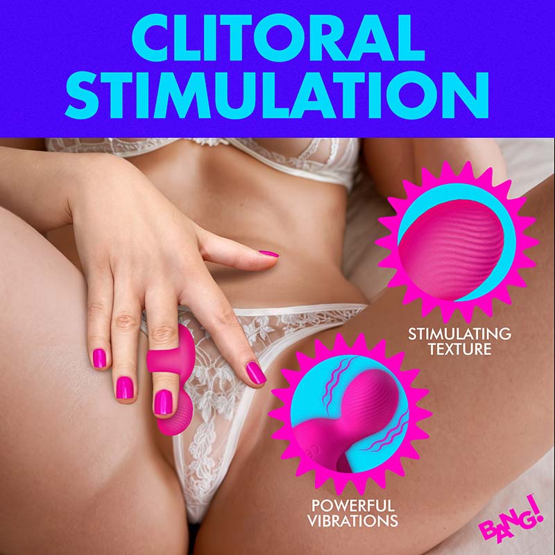 Silicone Finger Vibrator - Pink - Image 3