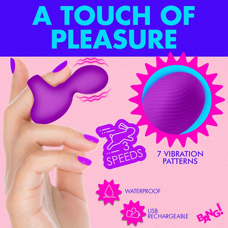 Silicone Finger Vibrator - Purple - Image 2