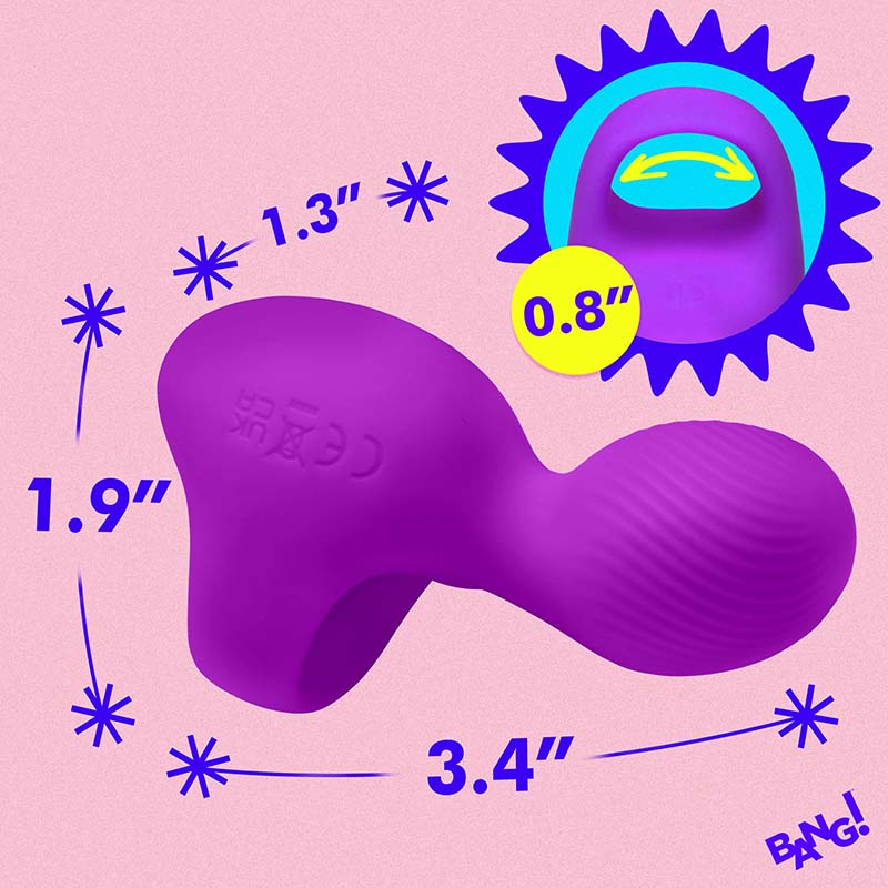 Silicone Finger Vibrator - Purple - Image 4