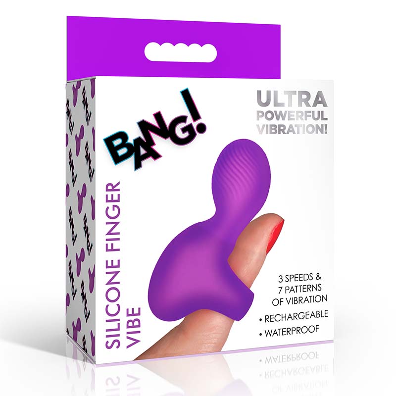 Silicone Finger Vibrator - Purple - Image 6