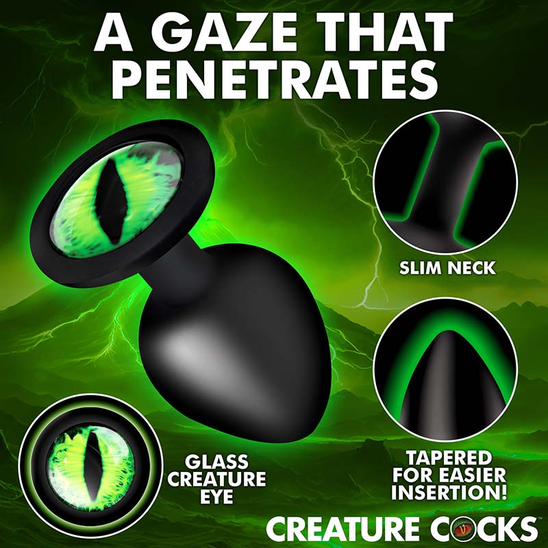 Creature Eye Green Eye Silicone Butt Plug - Large - Image 2