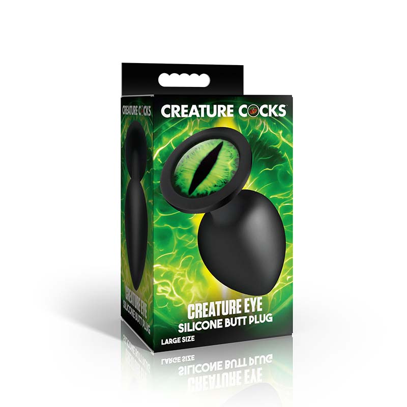 Creature Eye Green Eye Silicone Butt Plug - Large - Image 5