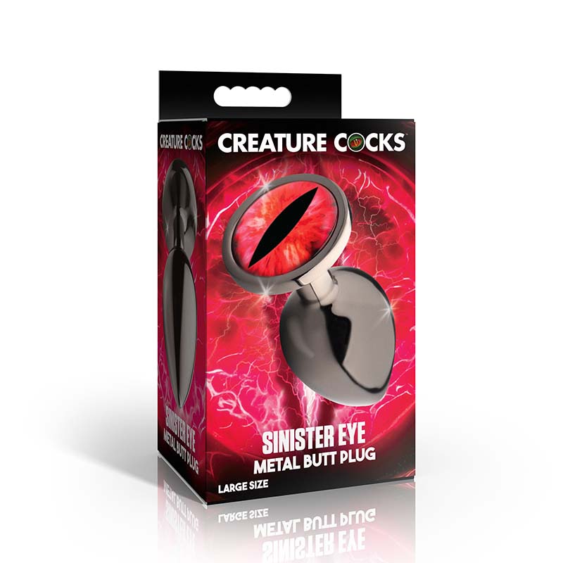 Sinister Eye Red Eye Metal Butt Plug - Large - Image 5