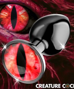 Sinister Eye Red Eye Metal Butt Plug - Small