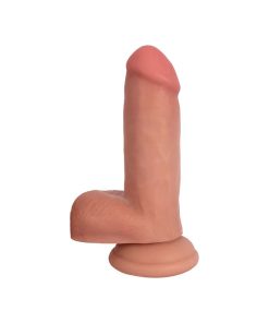 Light Bareskin Dildo with Balls - 6 Inch