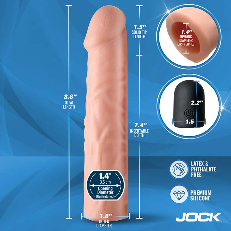 Enhancers Vibrating Penis Extension w/ Remote - Medium - Image 4