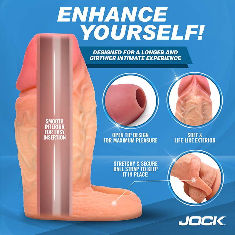 Enhancers Silicone Penis Extension Sleeve - Light - Image 2